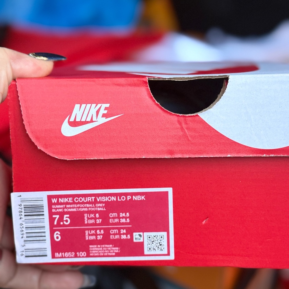 Nike Court Vision Low P Sneakers - White and Gray